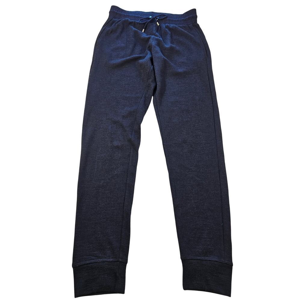 Sandro S M (?) Elastic stretch waist high rise joggers navy comfort lounge pants